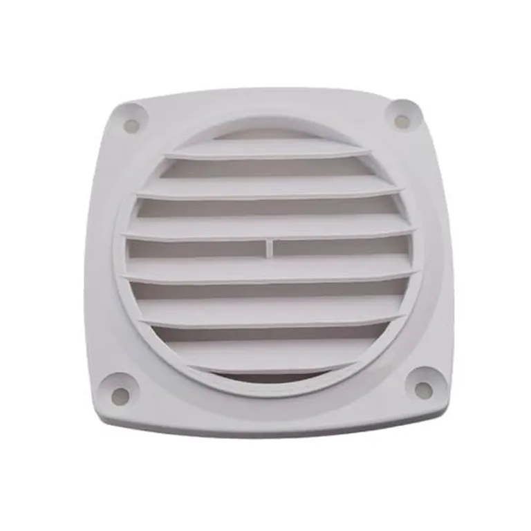 Ventilrist 92x92 mm, uten slangestuss, Hvit