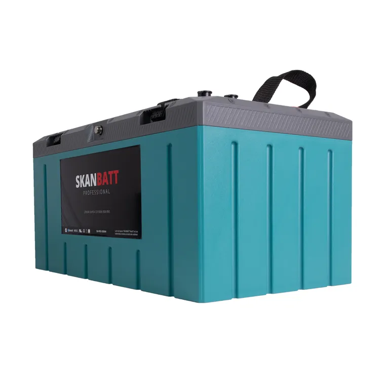 Skanbatt Lithium Professional 12V LiFePO4 batteri 300Ah 300A BMS. Bluetooth, Heat, IP67.