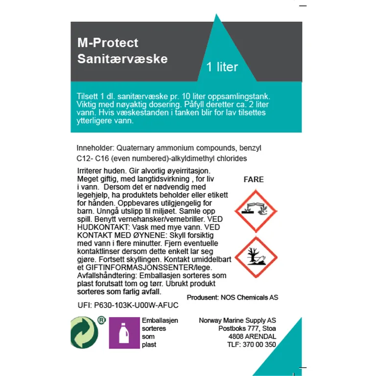 M-Protect Sanitærvæske 1 liter