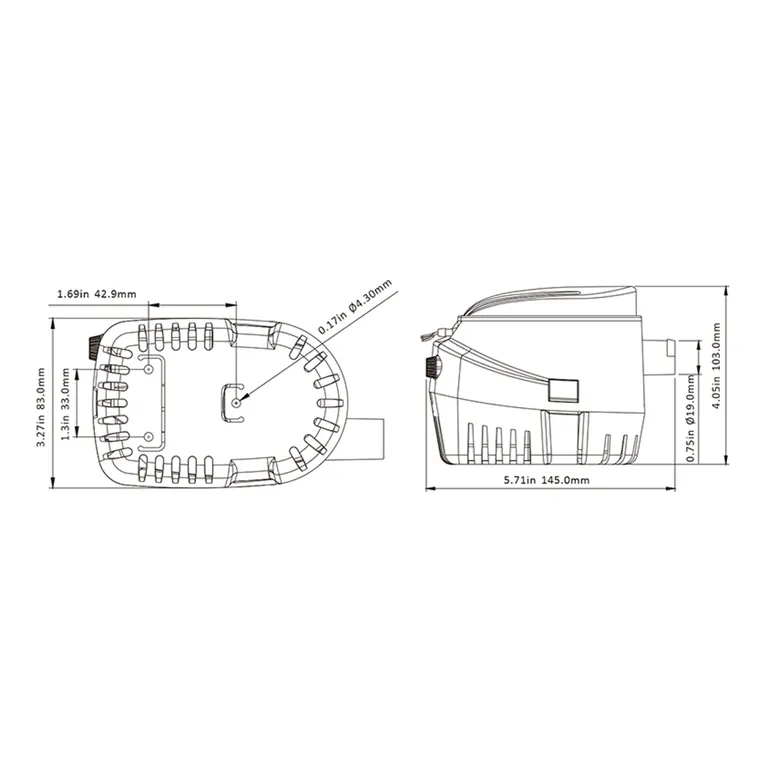 Seaflo 06 Series Automatisk Lensepumpe 600GPH 12V