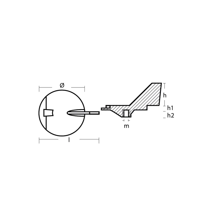 Anode Concept Yamaha Trimfinneanode Aluminium F150-F200 - 150-200hk