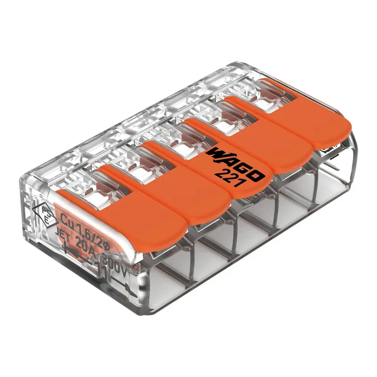 Wago Koblingsklemme 5-leder - 4mm2 - 5pk