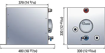 Quick BSX varmtvannsbereder 25L Firkantet
