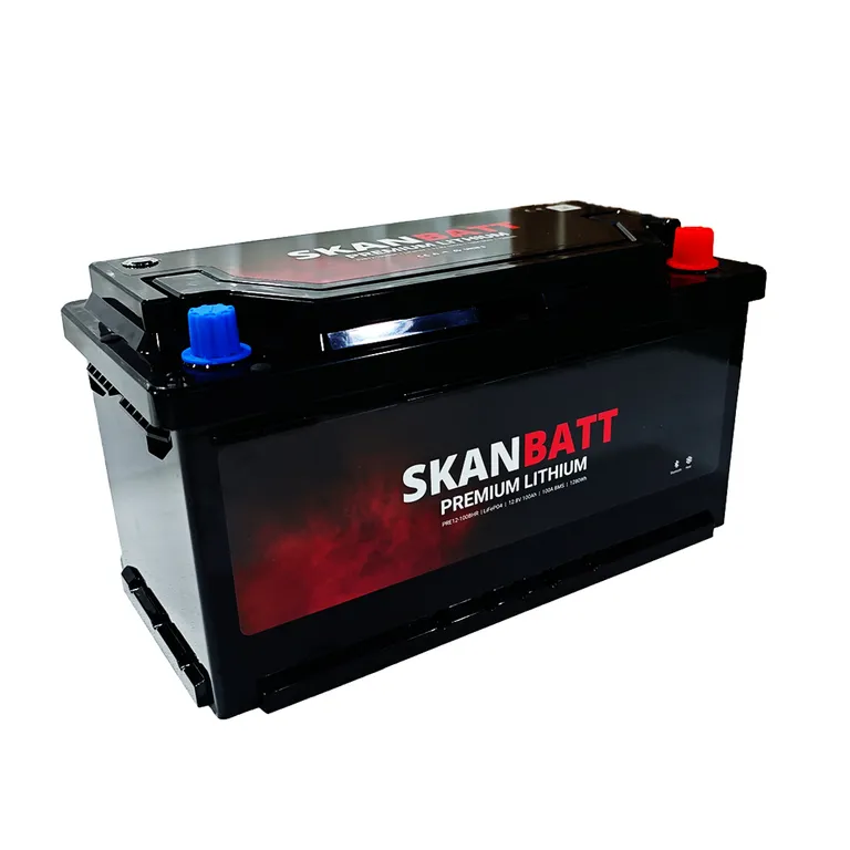 Skanbatt Premium Lithium 12V 100Ah 100A BMS Bluetooth Heat Bobil
