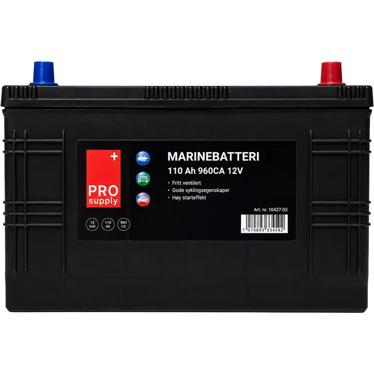 ProSupply marinebatteri 12V 110Ah 780CCA