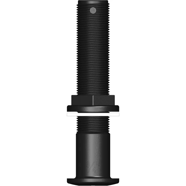 Trudesign 3/4" (19mm) utenpåliggende skroggjennomføring i kompositt (ekstra lang)