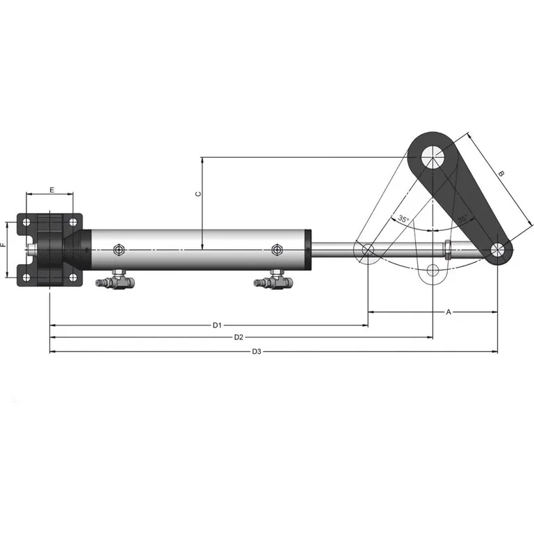 Glydus hydraulisk innenbordsstyring for ror pakke 2