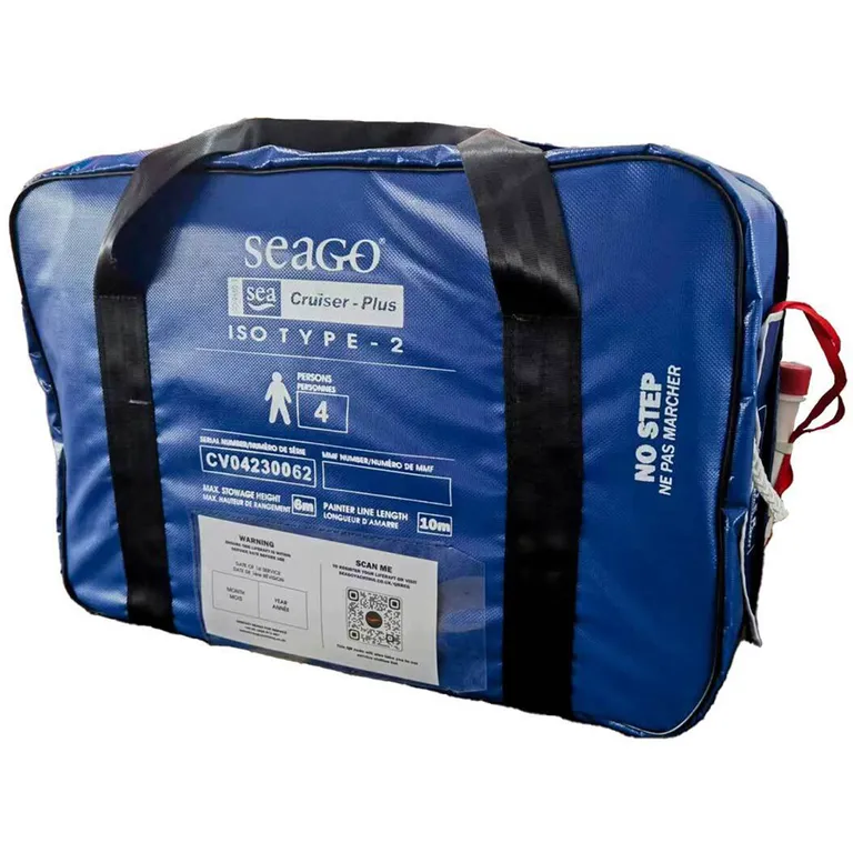 Seago Sea Cruiser ISO 9650-2 redningsflåte for 8 personer (Bag)