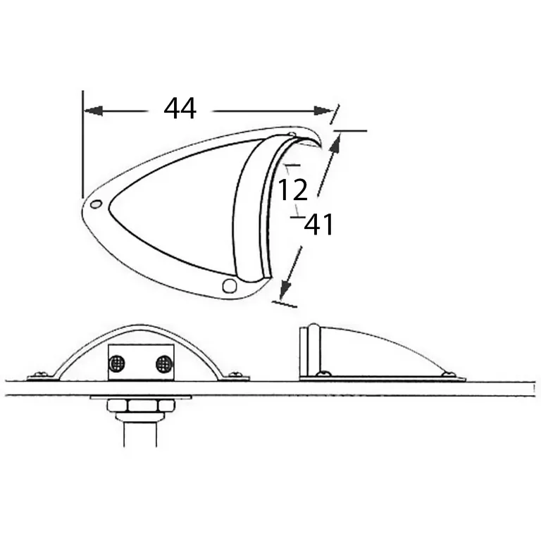 Osculti ventilskjold 44x41mm