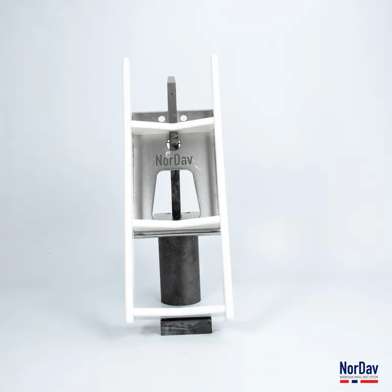 NorDav H Swivel Davit, syrefast stål hvit