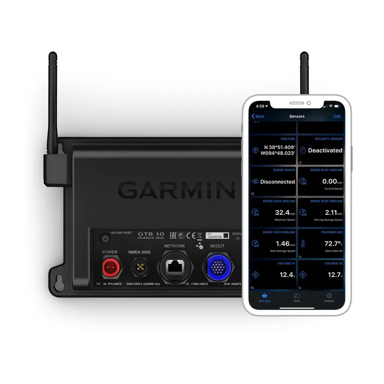 Garmin OnDeck Hub smartbåtsystem med mobilovervåkning (inkludert sensorer)