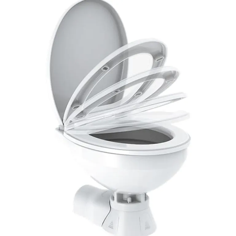 Seaflo Elektrisk toalett Regular Quiet flush Soft close, for saltvannspyling 12V