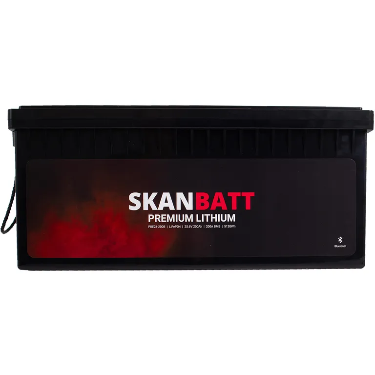 Skanbatt Premium Lithium 24V 200Ah 200A BMS Bluetooth