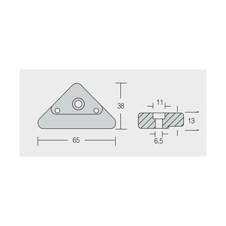 Anode Concept Sinknode triangel Volvo Penta 290, 290DP, SX og DP-X