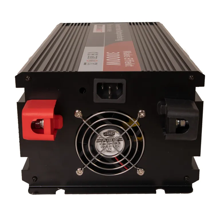 Skanbatt Inverter 12V 3000W Ren sinus, nettprioritering, trådløs fjernkontroll