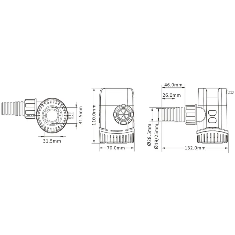 Seaflo 13B automatisk lensepumpe 1100GPH 12V