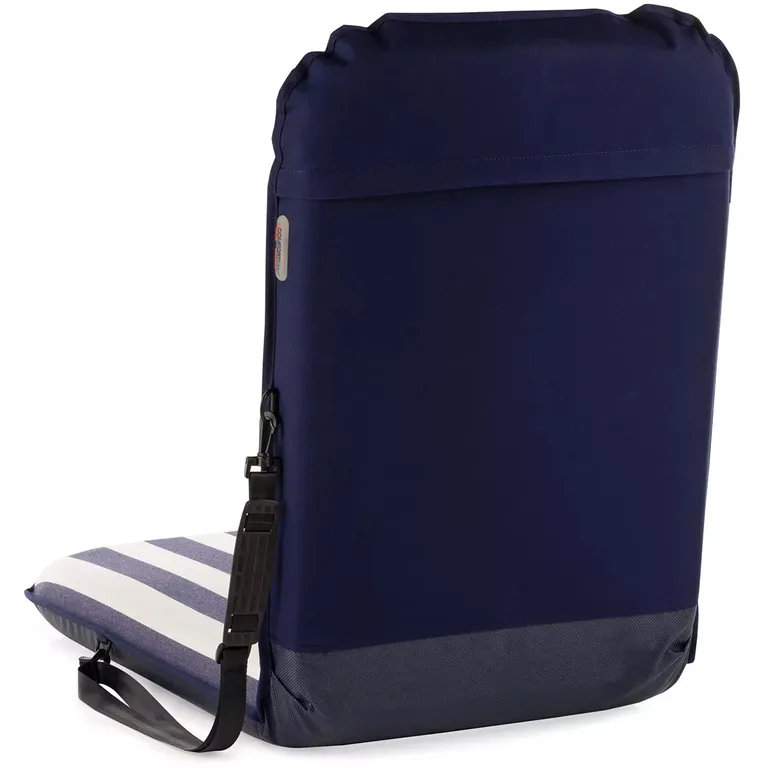 Comfort Seat Classic Large bærbar pute med justerbar rygg (hvit/blå)