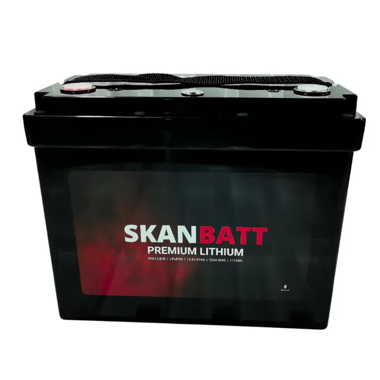Skanbatt Premium Lithium 12V 87Ah 100A BMS Bluetooth