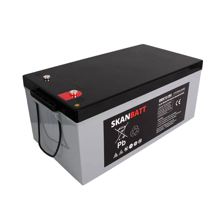 Skanbatt AGM Deep Cycle batteri 12V 260Ah (+ høyre)