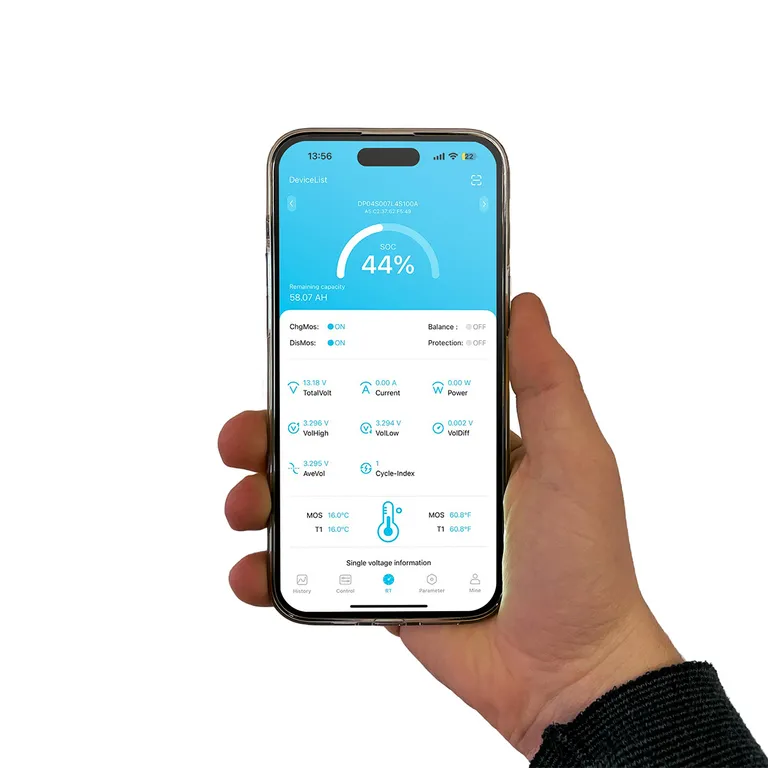 ProSupply Lithium Bluetooth LiFePO4 12V batteri 100Ah 100A BMS